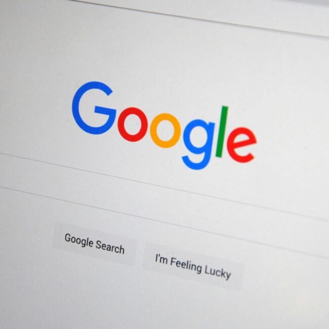 Screenshot of Google homepage